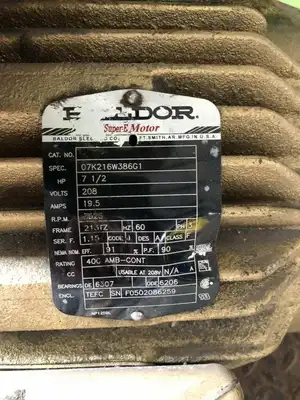 Baldor 7-1/2HP Electric Motor 7525RPM 208V 19.5A 3PH 213TC TEFC