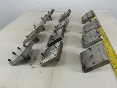 EDM Tooling 5"x5"x1" Aluminum Adapter Plate W/Spigot Lot of 12