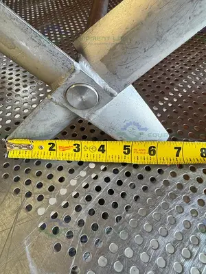 Used 39" STAINLESS STEEL MIXING SHAFT  1" DIAMETER W/  7" IMPELLER Agitator Shaft California US | Equipment Lab #1415133