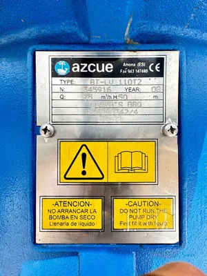 NEW 2008 Azcue Bombas BT-LV 110T2