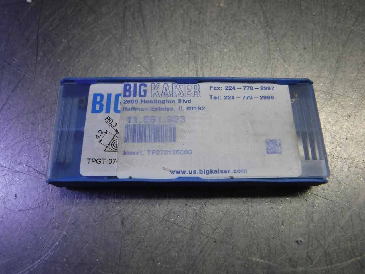 Kaiser Carbide Inserts QTY10 11.651.923 / TP073125C3G (LOC2152B)