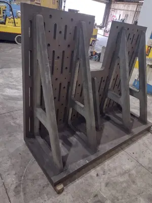 72" X 96" X 3" THICK ANGLE PLATE: STOCK #23548