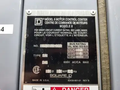 USED SQUARE D MODEL 6