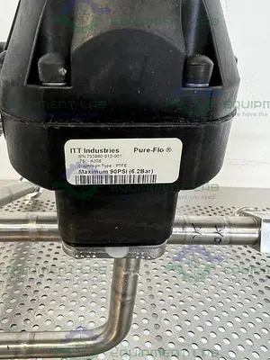 USED 2 ITT PURE-FLO A208 DIAPHRAGM VALVES 90PSI W/ 3/4" AND 1" SANITARY FITTINGS