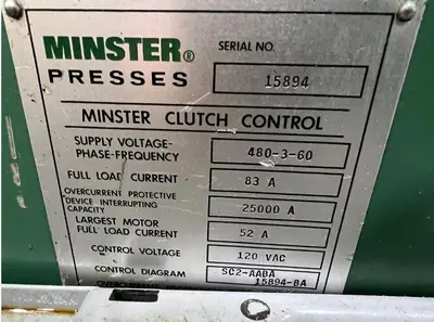 USED 1964 MINSTER SC2-200-60-36