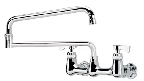 Krowne 14-824L Splash Mount Faucet w/ 24" Double Jointed Swing Nozzle & Lever Handles