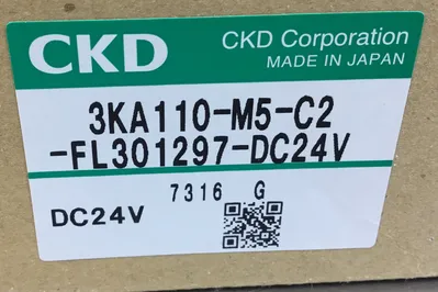 CKD 3KA110-M5-C2-FL301297-DC24V Solenoid Valve 24VDC 6D