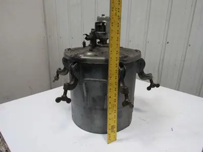 5 Gallon Galvanized Steel Pressure Pot Tank W/Agitator