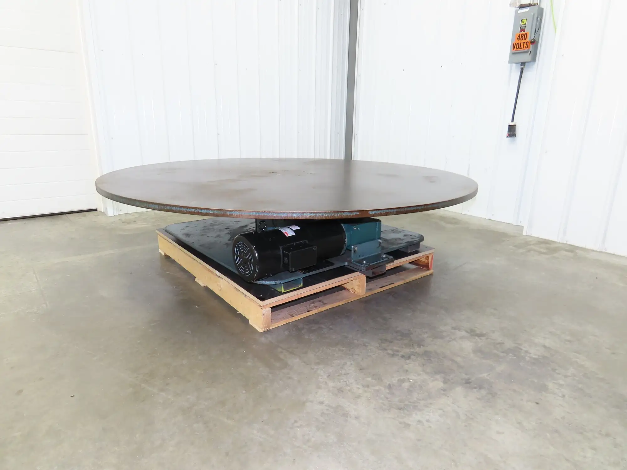 1" Steel Top Turn Table Work Bench Uncoiler 72" Top 2Hp 180V DC Motor