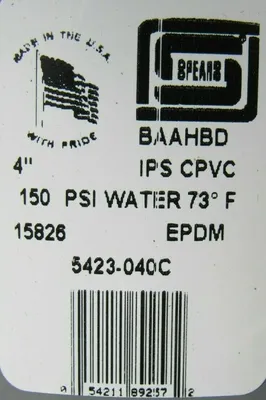 NEW SPEARS 5423-040C BUTTERFLY VALVE 4" 5423040C