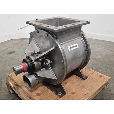 Used 8" Sq. Young Industries Stainless Steel Rotary Valve Blow-through [No Drive