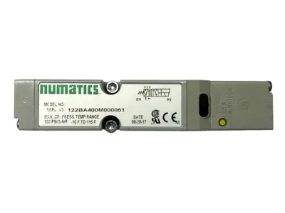 USED NUMATICS PNEUMATIC SOLENOID VALVE 1/4" PORTS 24VDC NO GASKET