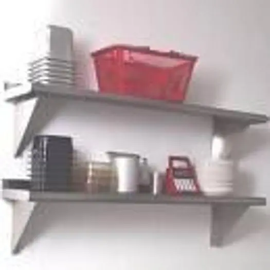 WALL MOUNT SHELVING - 12" wide - stainless steel - 7 sizes available