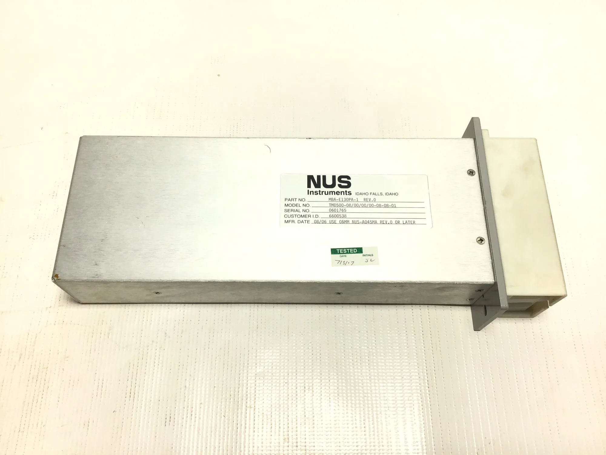 Nus Instrument TMD500-08/00/00/00-08-08-01 Low Level Selector Device Module