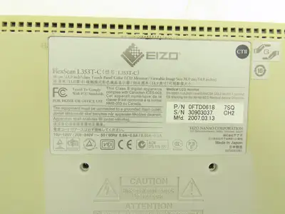 Eizo L353T-C FlexScan Touch Panel 15" Display 120/240VAC VGA DVI USB 1024x768