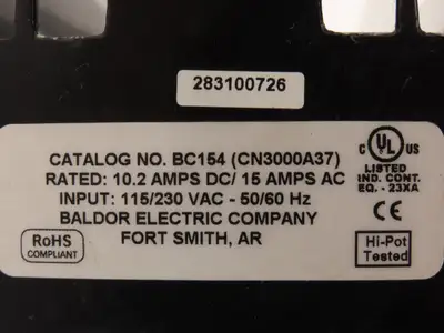 Baldor BC154 DC Motor Control 90-180VDC 1-2Hp 115/230V Input
