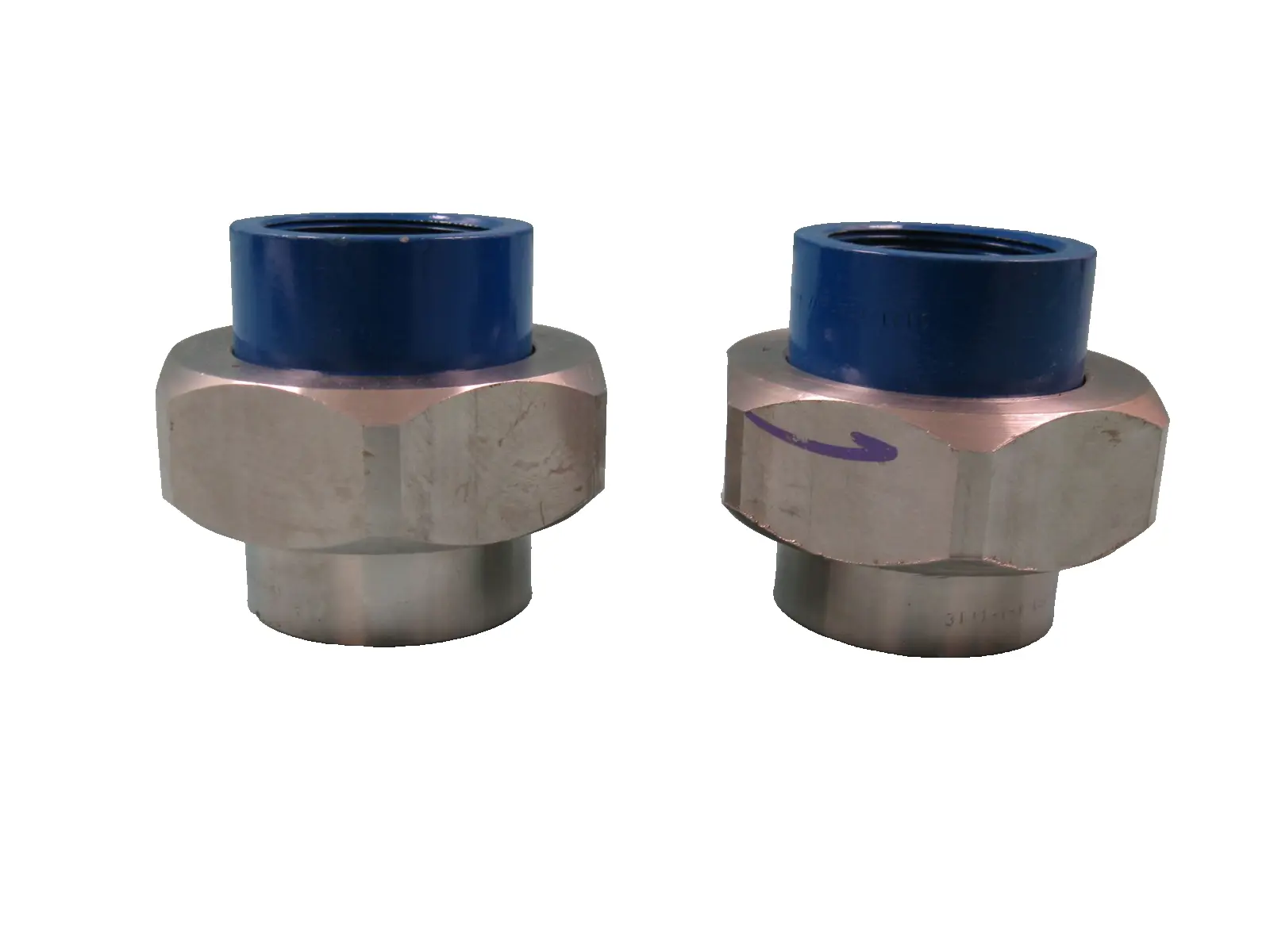 Lot (2) Unbranded CS/SS Union 1-1/2" NPT NEW L15