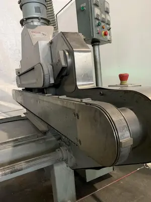 96" X 96" BURR-ABRADOR TOP SIDED DEBURRING MACHINE. STOCK # 0746323