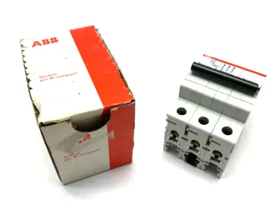 New | in-Stock ABB Miniature Circuit Breaker 3-Pole Tripping Character B Circuit Breakers Michigan US | Maverick Industrial Sales #1394576