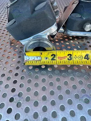 USED 2- ITT PURE FLO RA25MAX DIAPHRAGM VALVE W/ 1" TO 3/4" SANITARY FITTING