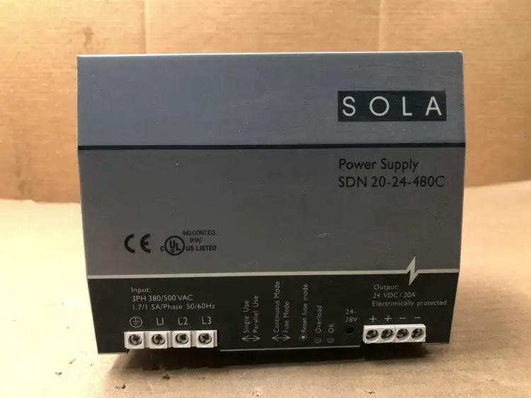 Used _UNKNOWN_ SDN 20-24-480C DIN Rail Power Supplies Pennsylvania US | Moses B Glick #990625