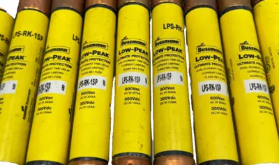 NEW LOT OF 18 BUSSMANN LPS-RK-1SP LOW-PEAK FUSES LPSRK1SP