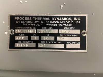 New | in-Stock PROCESS THERMAL DYNAMICS 1574-2 Infrared Heaters Ohio US | Surplus Asset Holdings #1225737