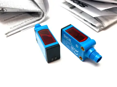 USED SICK THROUGH-BEAM PHOTOELECTRIC SENSOR SET TRA. & REC.