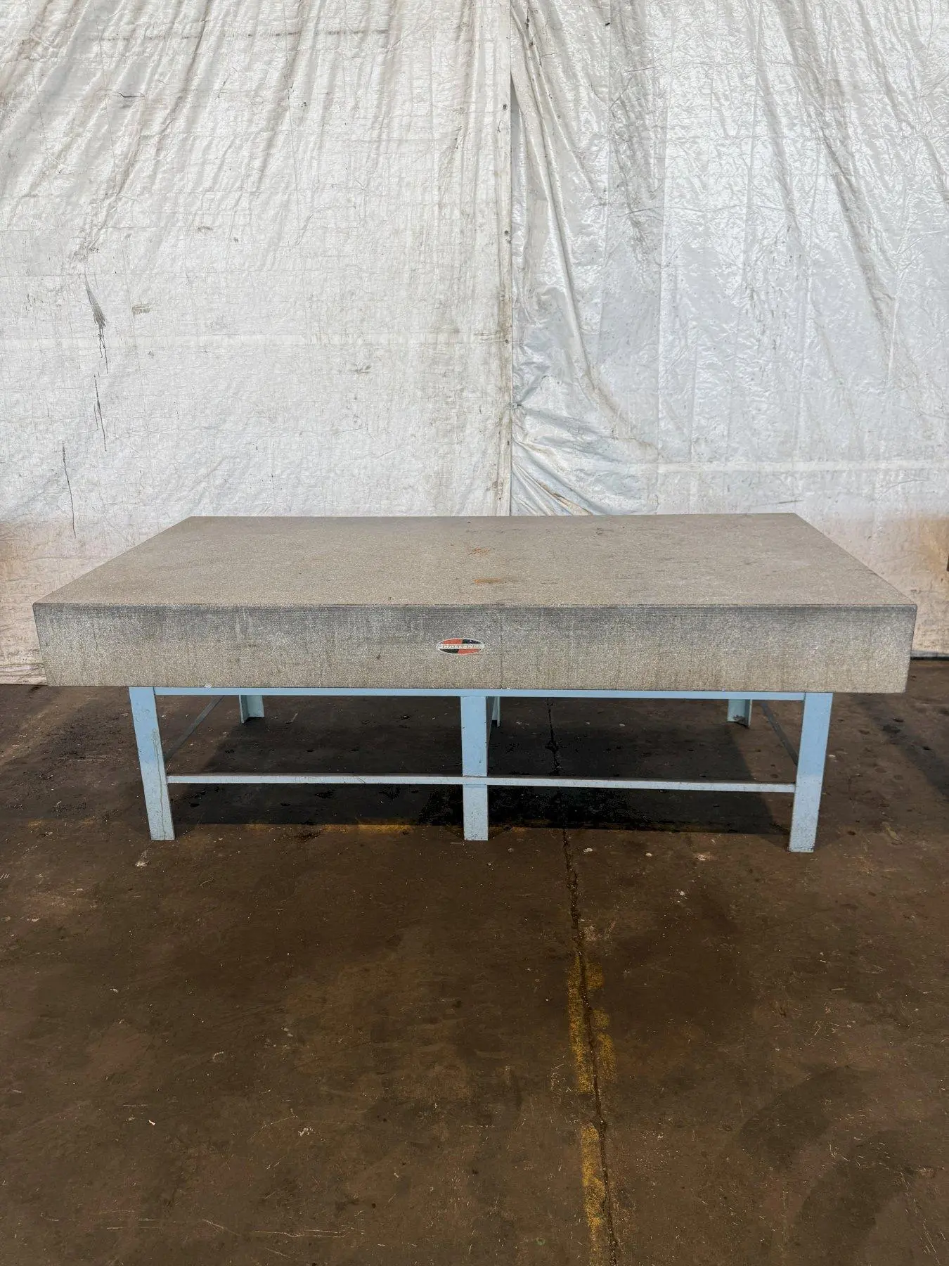 48" X 96" X 10" GRANITE SURFACE PLATE W/ STAND. STOCK # 0880925.