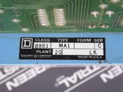 Square D 8881 MA1 Output Address Card Ser. C Plant 20 LK Used