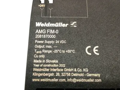 New | in-Stock Weidmuller 2081870000, AMG FIM-0 DIN Rail Power Supplies Michigan US | Maverick Industrial Sales #1462992