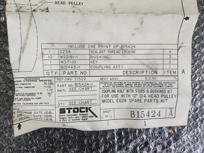 New | in-Stock Stock Equipment Co B15424-1 Mowers | J&J Industrial Supply #547114
