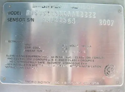 USED Micro Motion R050S113NCAAEZZZZ