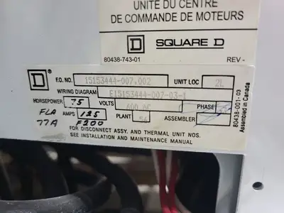 USED SQUARE D MODEL 6