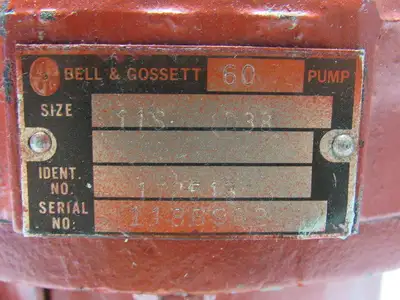Bell & Gossett 11S D38 Series 60 Cast Iron Centrifugal Circulating Pump 1-3/8"