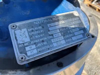 Reactor, 20 Gallon, Glass Lined, De Dietrich, 150 PSI, Jacketed, Agitated #S744733