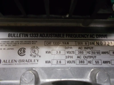 USED Allen-Bradley CAT: 1333-YAN