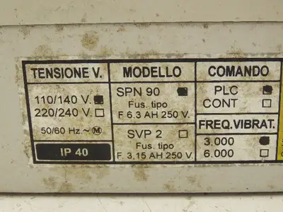 3Master Vibratori SPN 90 Vibratory Feeder Vibration Controller 110/140V