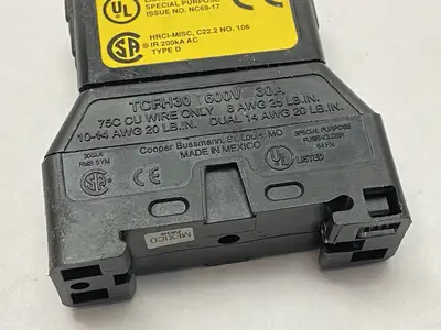 Used Cooper Bussmann Low-Peak CUBEFuse Time Delay Fuse 15A 600VAC w/ TCFH30 Base Fuses Michigan US | Maverick Industrial Sales #1401956