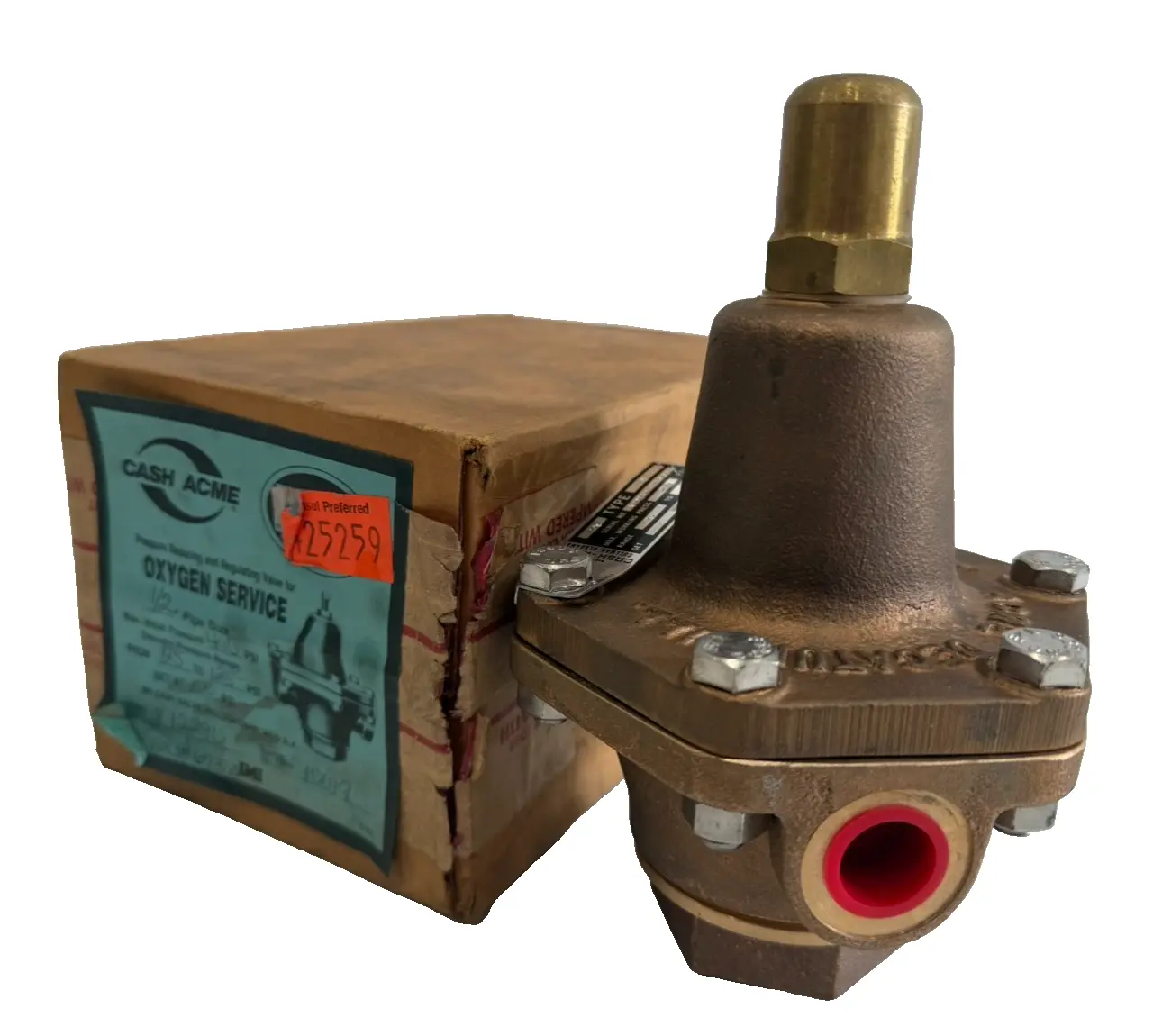 NEW CASH ACME TYPE B PRESSURE REDUCING AND REGULATING VALVE 1/2"