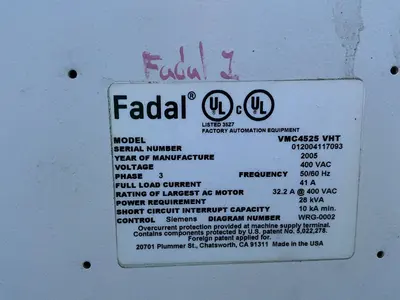 Used 2005 FADAL VMC4525 VHT Vertical Machining Centers Ohio US | HGR 24 #1453741