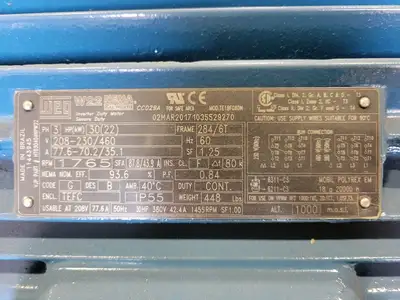Rotary Blower Assembly MB4502 w/ 30 hp Motor
