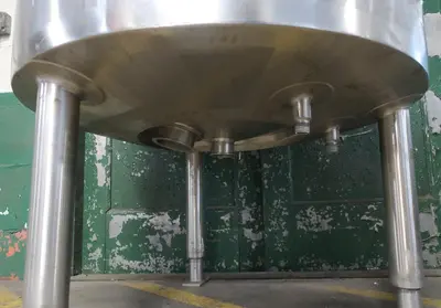SPC9045  Tank 125 gallon vertical tank, Stainless Steel, 75 MAWP @350 F, -20 @ 75 PSIG jacket, dish