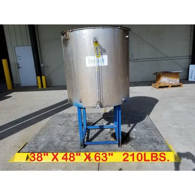 Used Stainless Steel Liquid Tank - 140 Gallon
