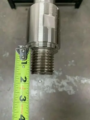 USED LIGHTNIN E95755002 STAINLESS STEEL MIXING ROD / IMPELLER SHAFT, 94"