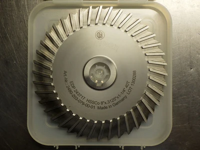 Controx 8" x 5/16" HSSCo Slot Saw 1.25" Arbor 40 Teeth 243717 (LOC3261)