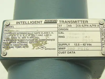 Foxboro 861GM-CD1 861GM-CD1 Pressure Transmitter 12.5-42VDC 300 PSI