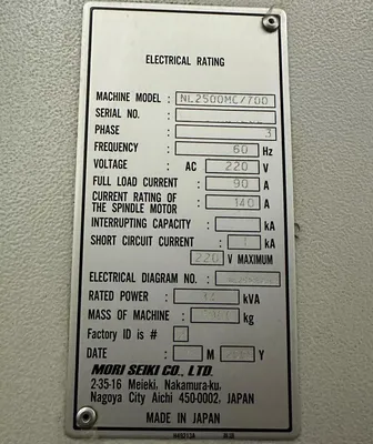 USED 2008 MORI SEIKI NL2500MC/700