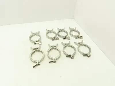 SCC 13MHHMQ-300 Sanitary Squeeze Clamp 2.5" Pipe For 3.2" Flange Lot of 8