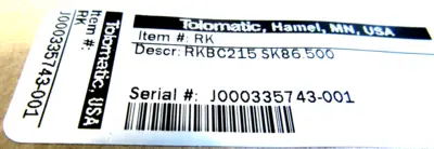 NEW TOLOMATIC RKBC215 SK86.500 REPAIR KIT 05159065 RKBC215SK86500